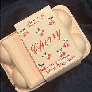 Cherry Bath Bombs Set - 6 Count